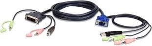 Aten, VGA/USB/DVI, 1.8 m cena un informācija | Kabeļi un vadi | 220.lv