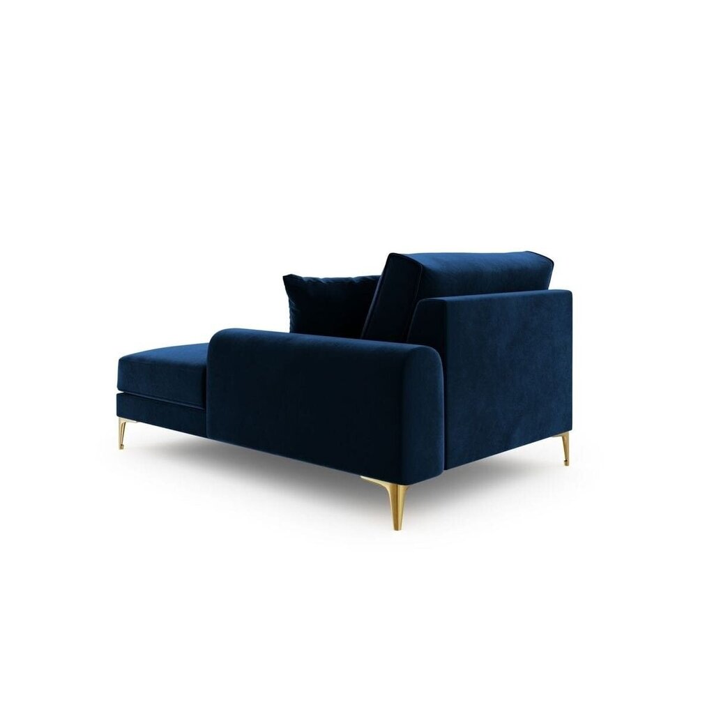 Kušete Micadoni Home Larnite 1S-VR, zila/zeltainas krāsas cena un informācija | Dīvāni | 220.lv