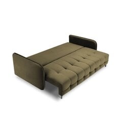 Samtains dīvāns-gulta Micadoni Scaleta, zaļš/melns cena un informācija | Dīvāni | 220.lv
