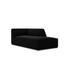 Samtains labās puses dīvāns Micadoni Ruby, melns цена и информация | Диваны | 220.lv