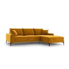 Stūra dīvāns Micadoni Home Larnite 5S-VR, dzeltens/melns cena un informācija | Stūra dīvāni | 220.lv