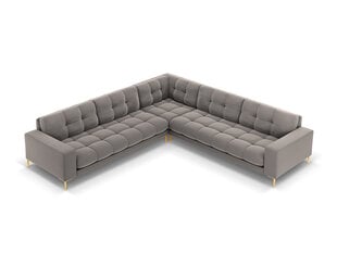 Universāls stūra dīvāns Cosmopolitan Design Bali 6S-V, pelēks/zeltainas krāsas cena un informācija | Stūra dīvāni | 220.lv
