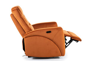 Viesistabas krēsls Signal Kronos Velvet, oranžs cena un informācija | Atpūtas krēsli | 220.lv