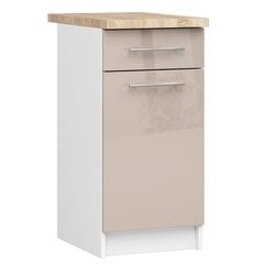 Кухонный шкаф Akord Oliwia S40, бежевый/белый цвет цена и информация | Кухонные шкафчики | 220.lv