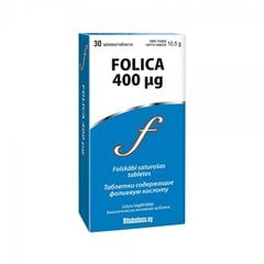 Uztura bagātinātājs Folica 400mcg tab.N30 cena un informācija | Vitamīni, preparāti, uztura bagātinātāji labsajūtai | 220.lv