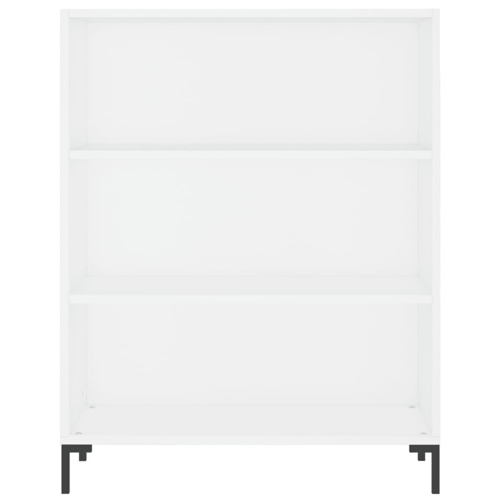 Grāmatu plaukts, balts, 69,5x32,5x90 cm, inženierijas koks cena un informācija | Plaukti | 220.lv