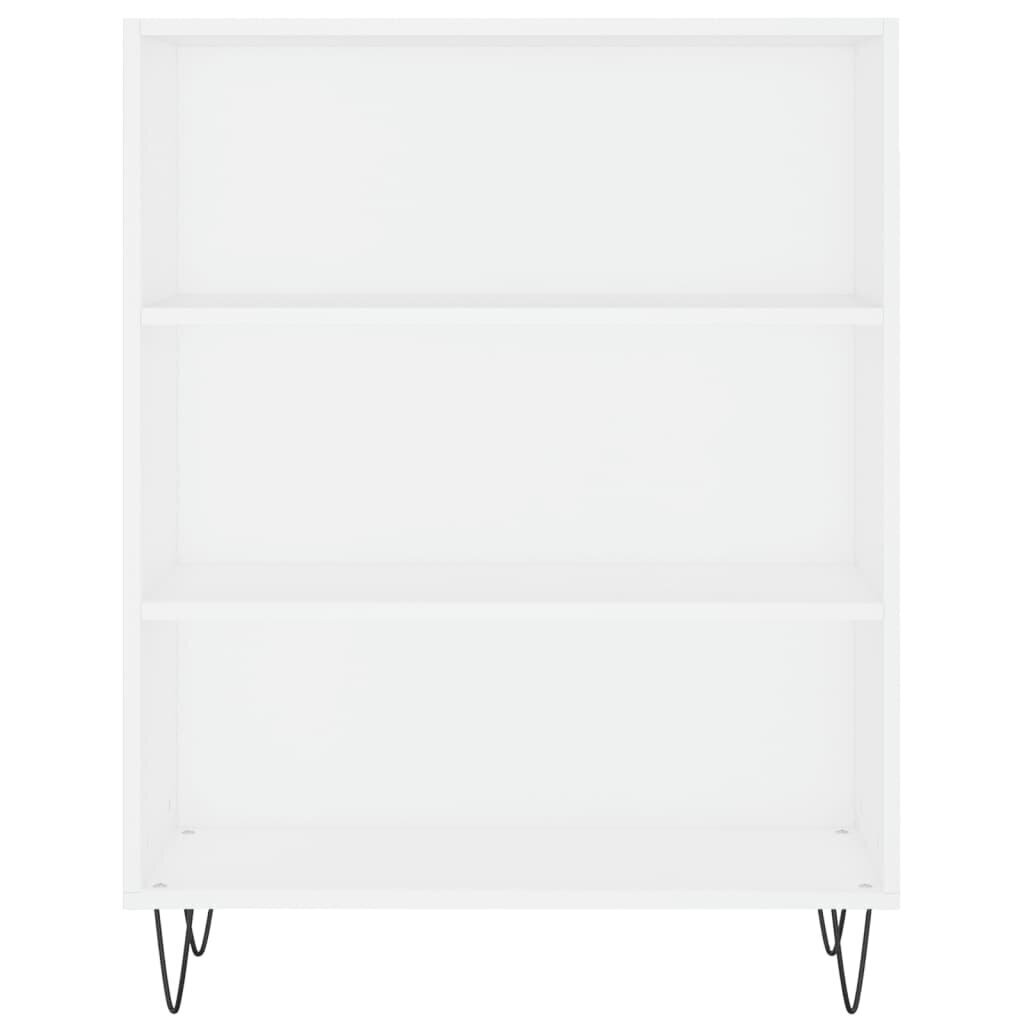 Grāmatu plaukts, balts, 69,5x32,5x90 cm, inženierijas koks cena un informācija | Plaukti | 220.lv
