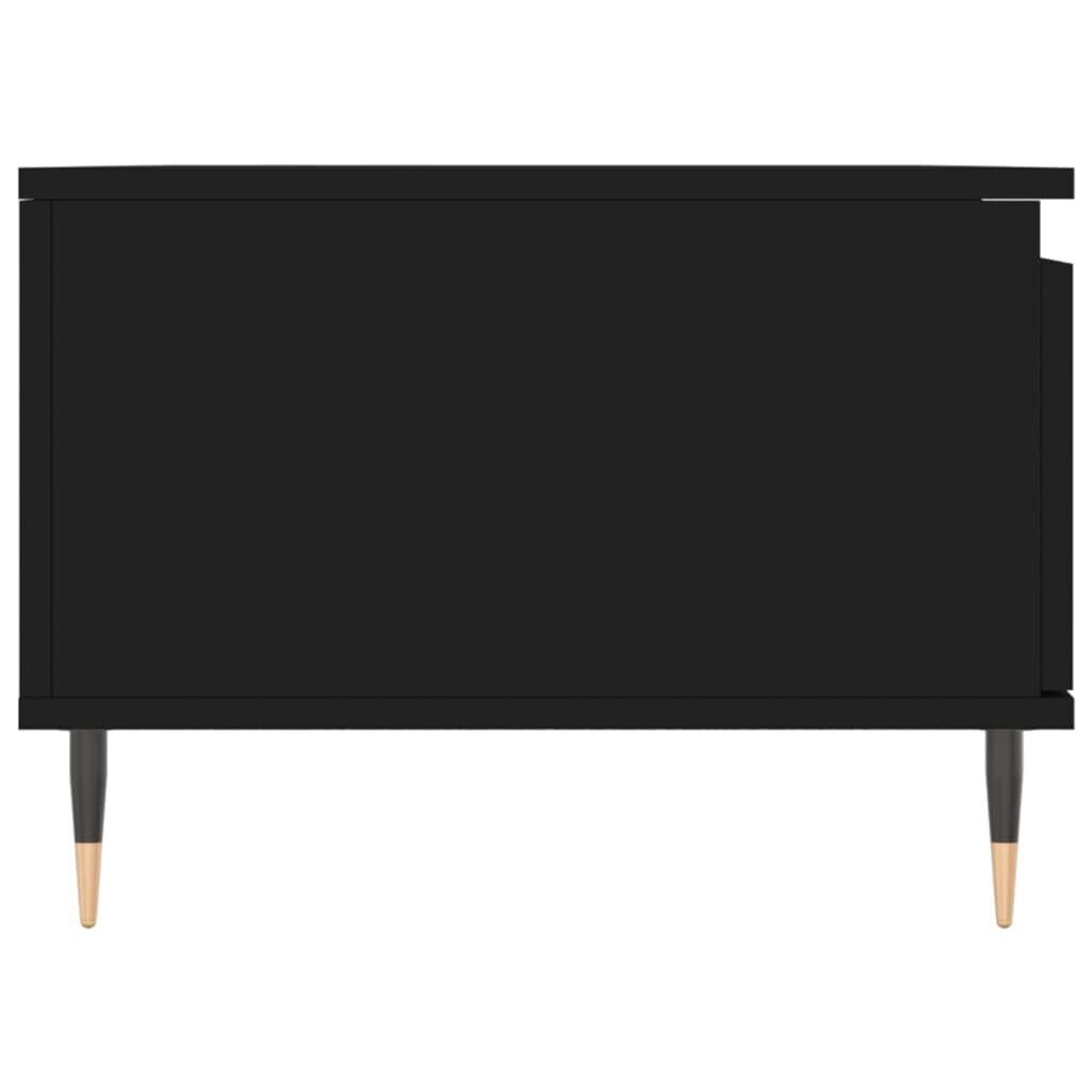Kafijas galdiņš, melns, 90x50x36,5 cm, inženierijas koks cena un informācija | Žurnālgaldiņi | 220.lv