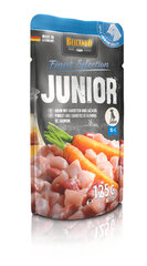 Belcando Junior Chicken with care & salmon oil kucēniem ar vistu, burkāniem un laša eļļu 125g cena un informācija | Konservi suņiem | 220.lv