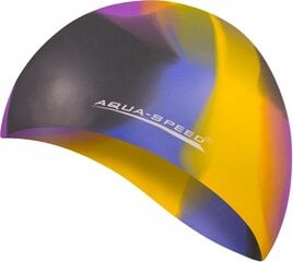 Peldcepure Aqua Speed Bunt, tumši zila/dzeltena/violeta/melna cena un informācija | Peldcepures | 220.lv
