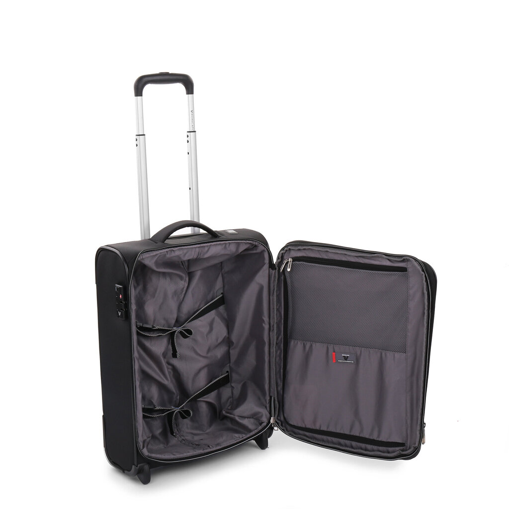 Rokas bagāžas koferis Roncato, 55x40x20, melns cena un informācija | Koferi, ceļojumu somas | 220.lv