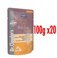 Dr.Clauder's High Premium teļš un tītars 20x100g цена и информация | Консервы для котов | 220.lv