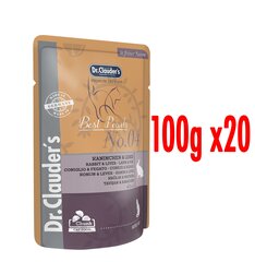 Dr.Clauder's High Premium trusis un aknas 20x100g цена и информация | Консервы для котов | 220.lv