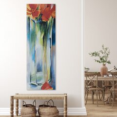 Glezniecība uz audekla, Ziedi caurspīdīgā vāzē цена и информация | Картины | 220.lv