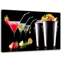 Glezniecība uz audekla, Bārmenis ar dzērieniem un augļiem цена и информация | Картины | 220.lv