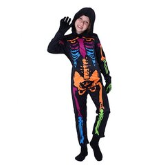 Bērnu tumsā mirdzošs skeleta kostīms цена и информация | Карнавальные костюмы, парики и маски | 220.lv
