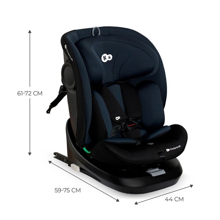 Autokrēsliņš Kinderkraft I-Grow i-Size, 0-36 kg, black цена и информация | Autokrēsliņi | 220.lv