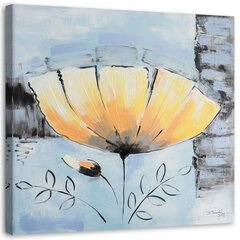 Glezniecība uz audekla, Zieds ar kausiņu labajā pusē цена и информация | Картины | 220.lv
