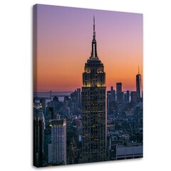 Glezniecība uz audekla, Empire State Building saulrieta laikā цена и информация | Картины | 220.lv