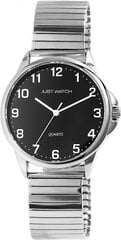 Просто посмотрите мужские часы из нержавеющей стали, элегантная классическая аналоговая кварцевая Quartz JW20161 (серебряный черный) B09476VMFK цена и информация | Мужские часы | 220.lv