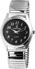 Classique Men's Watch Black Analog Analog The Nearnably Steal Train Taven лента ленты Quartz. B07R7D4TZG цена и информация | Мужские часы | 220.lv