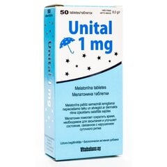 Unital 1mg таблетки N50 цена и информация | Витамины, пищевые добавки, препараты для хорошего самочувствия | 220.lv