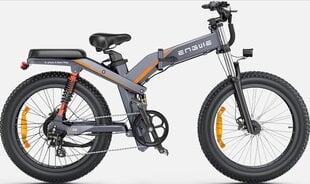 Электровелосипед Engwe X24, 24", серый, 1000Вт, 29.2Ач цена и информация | Электровелосипеды | 220.lv
