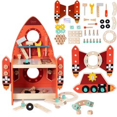 CLASSIC WORLD Koka darbnīca Kosmosa kuģis DIY Kit 51 elementi цена и информация | Конструктор автомобилей игрушки для мальчиков | 220.lv