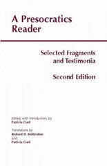 Presocratics Reader: Selected Fragments and Testimonia 2nd edition цена и информация | Исторические книги | 220.lv