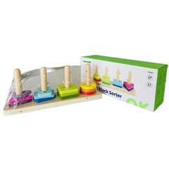 TOOKY TOY formu šķirotājs ar krāsainiem Montessori blokiem cena un informācija | Attīstošās rotaļlietas | 220.lv