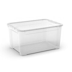 Коробка с крышкой T Box XL 47L 39x55,5x28,5см прозрачная цена и информация | Ящики для вещей | 220.lv