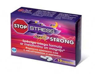 Stop Stress Night strong капсулы, N10 цена и информация | Витамины, пищевые добавки, препараты для хорошего самочувствия | 220.lv