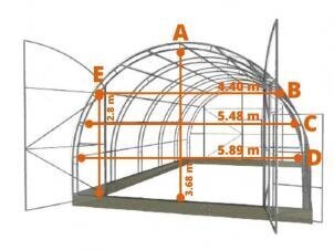 Arkveida siltumnīcas karkass Fermer 6x12 m cena un informācija | Siltumnīcas | 220.lv