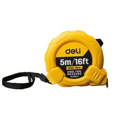 Рулетка стальная Deli Tools EDL9005Y, 5 м/19 мм (желтая) цена и информация | Механические инструменты | 220.lv