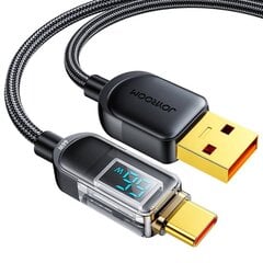 Кабель Prism USB/USB-C 66W 1.2 м от Joyroom S-AC066A16 (черный) цена и информация | Кабели для телефонов | 220.lv