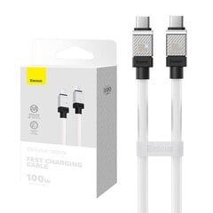 Cable USB-C to USB-C Baseus CoolPlay, 100W, 1m (white) цена и информация | Кабели для телефонов | 220.lv