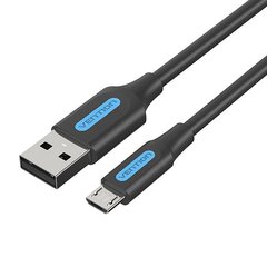 Зарядный кабель USB 2.0 на Micro USB Vention COLBF, 1 м (черный) цена и информация | Кабели для телефонов | 220.lv