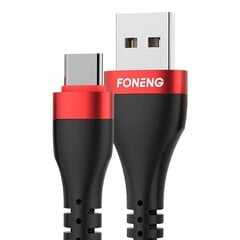 Кабель Foneng X82 3A USB-A — Lightning, 1 м (черный) цена и информация | Кабели для телефонов | 220.lv