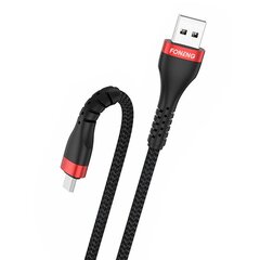 Кабель Foneng X82 3A USB-Micro USB, 1 м (черный) цена и информация | Кабели для телефонов | 220.lv