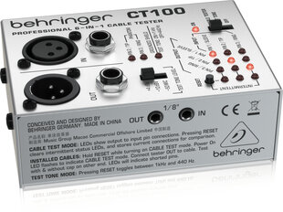 Кабельный тестер Behringer CT100 цена и информация | Принадлежности для музыкальных инструментов | 220.lv