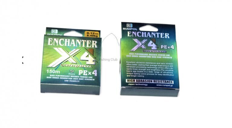 Pīta makšķeraukla Rumpol PEx8 Enchanter, 150 m, 0,25 mm cena un informācija | Makšķerauklas | 220.lv
