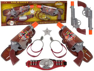 Kovboju šaujamieroču komplekts Lean Toys cena un informācija | Rotaļlietas zēniem | 220.lv