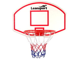 Piekaramais basketbola grozs Lean Sport, 90x60x28 cm, balts cena un informācija | Basketbola grozi | 220.lv