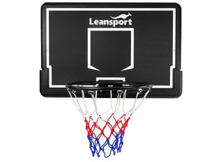 Piekaramais basketbola dēlis Lean Sport, 90x60x28 cm, melns cena un informācija | Basketbola grozi | 220.lv