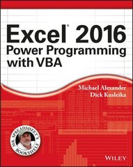 Excel 2016 Power Programming with VBA цена и информация | Книги по экономике | 220.lv