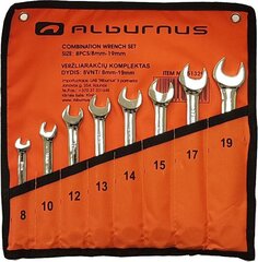 Набор ключей Alburnus, 8 – 19 мм, 8 шт. цена и информация | Авто принадлежности | 220.lv