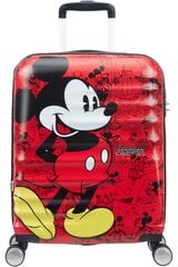 Чемодан для ручной клади American Tourister Wavebreaker Spinner Disney Mickey Comics Red 55 cm цена и информация | Чемоданы, дорожные сумки | 220.lv