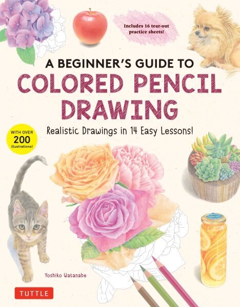 Beginner's Guide to Colored Pencil Drawing: Realistic Drawings in 14 Easy Lessons! (With Over 200 illustrations) cena un informācija | Mākslas grāmatas | 220.lv