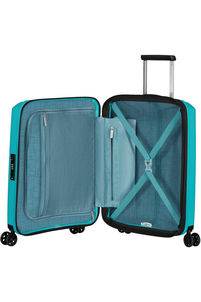 Liels koferis American Tourister Aerostep Turquoise Tonic L, zils cena un informācija | Koferi, ceļojumu somas | 220.lv