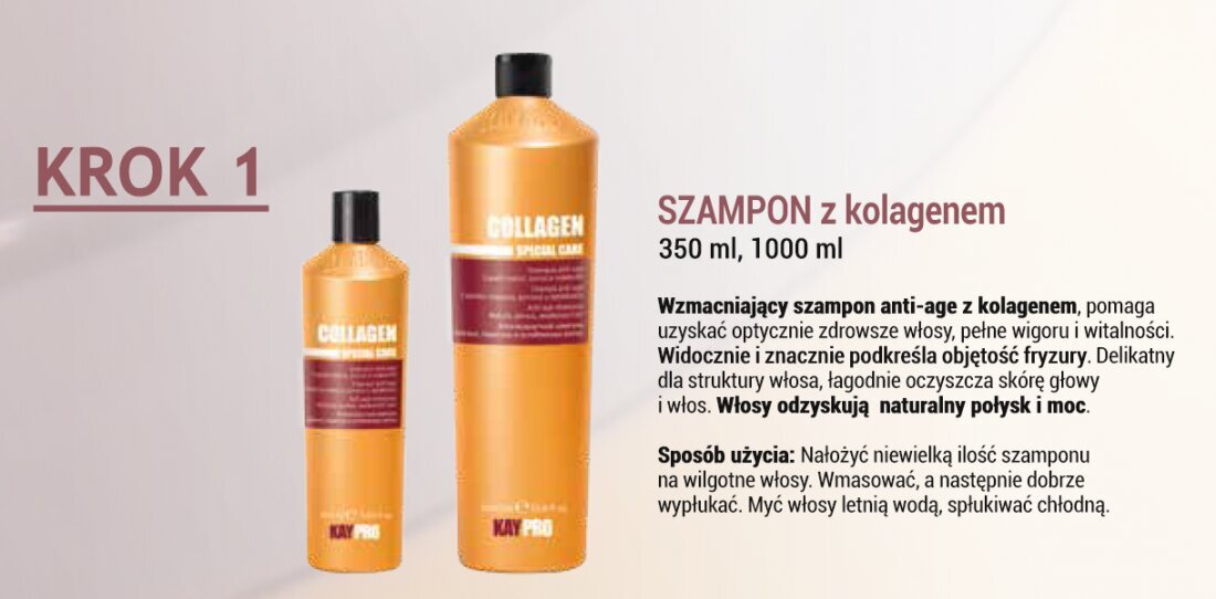 Pretnovecošanās šampūns ar kolagēnu nobriedušiem, porainiem, novājinātiem matiem KayPro, 350 ml cena un informācija | Šampūni | 220.lv